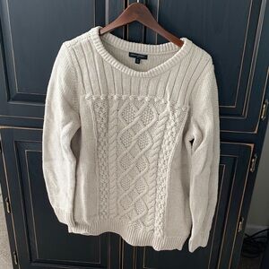 Banana Republic Off-White Cable Knit Sweater